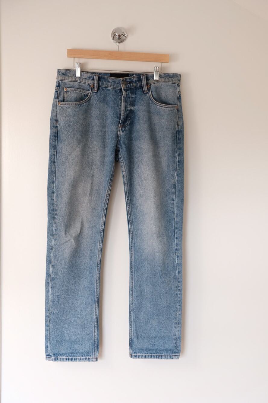 Rolla's Men's Straight Leg Jeans 30x32 Light Wash Vintage Style Denim